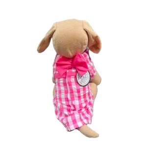 Blusa de cuadros rosas y blancos para perro Talla Chispita