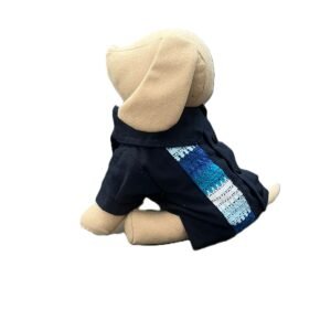 Camisa tipo guayabera en color azul marino para perro talla Lomito Mini