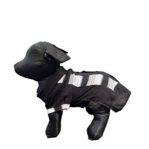 Camisa tipo guayabera en color negro pra perro Talla Alfa