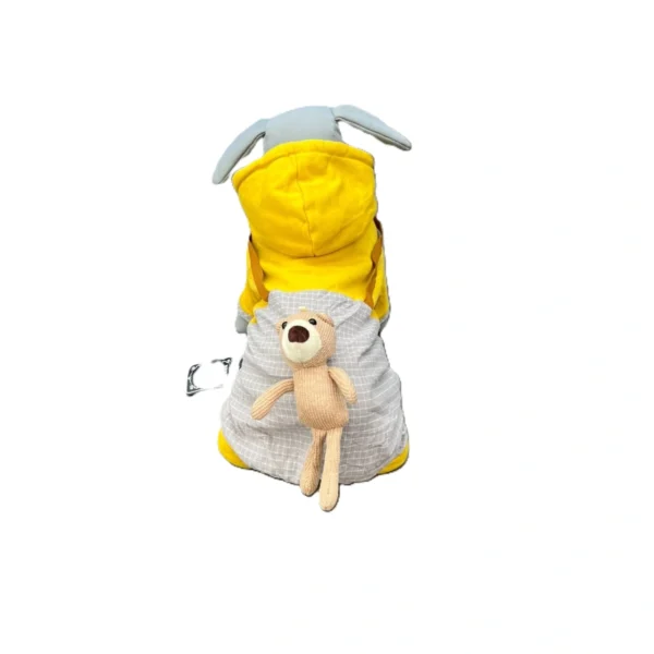 Mameluco completo XXL hoodie amarillo y pantalón gris * oso decorativo perro – Categoría ALFA